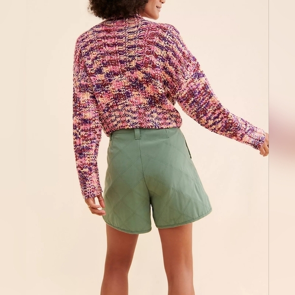 Sage The Label Tutti Frutti Turtleneck Loose Knit Sweater MEDIUM Purple Motif - Picture 2 of 9